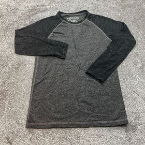 American Republic Shirt Mens Small Gray Raglan Soft Long Sleeve Baseball Tee